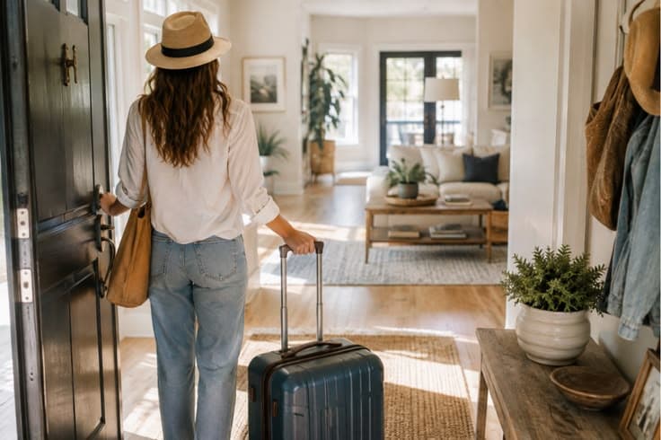 Traveller arriving late at a shortlet near Lagos airport
