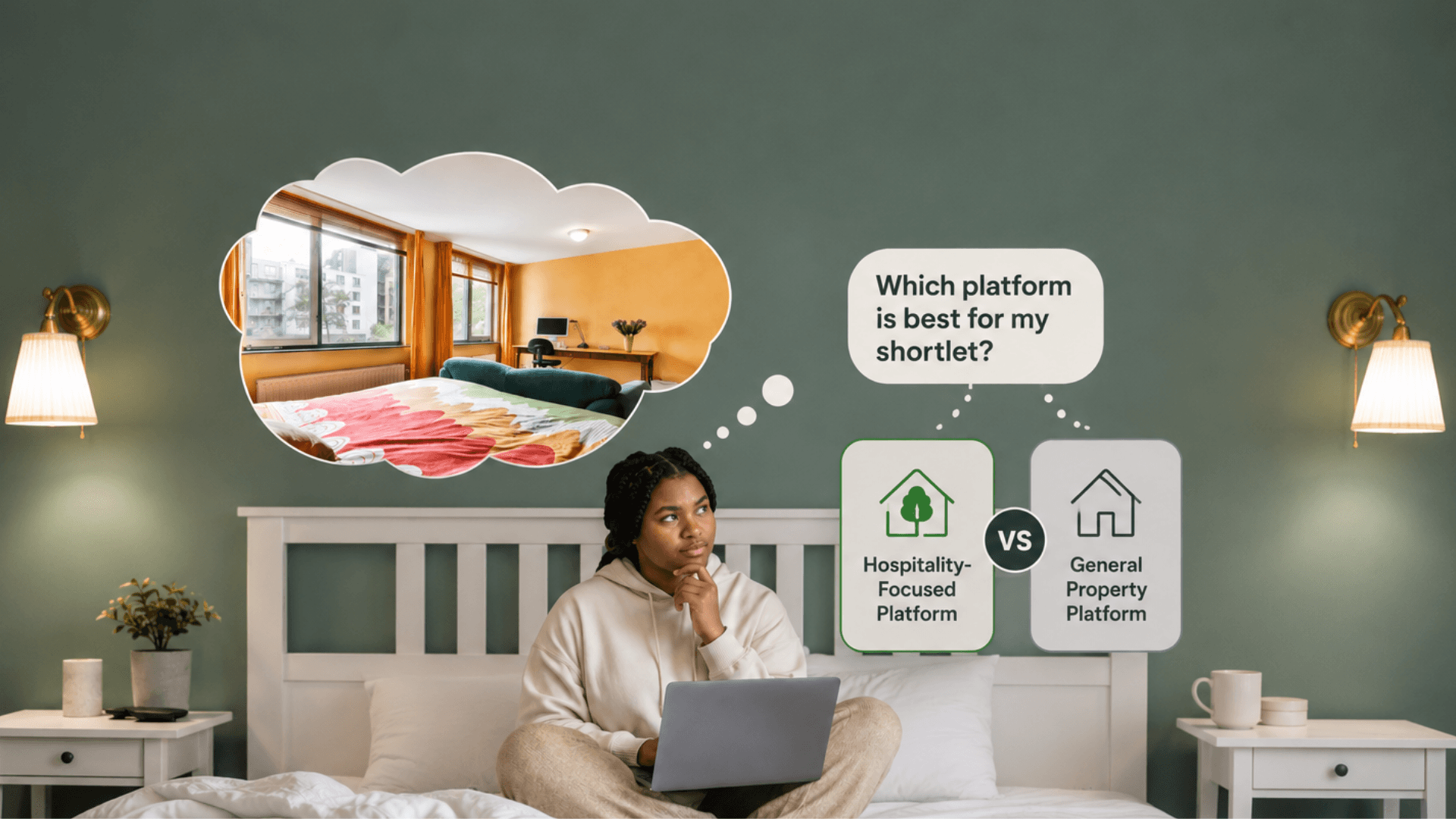Shortlet host asking if she should choose an hospitality brand like Dwelns or other platform that offer general services.
